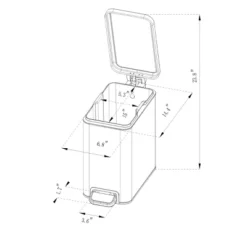 10L Stainless Slim Step Trash Can - Brightroom™ 7 10L Stainless Slim Step Trash Can - Brightroom™ -Brightroom GUEST 10927746 ac0a 4425 b0b7 84003a4c5262