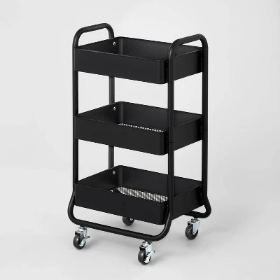 3 Tier Metal Utility Cart - Brightroom™ 3 3 Tier Metal Utility Cart - Brightroom™ - Image 3