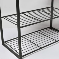 3 Tier Shoe Rack Black Metal With Natural Wood - Brightroom™ -Brightroom GUEST 240132f8 8257 4467 82bd 34848919c42b