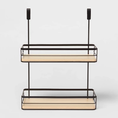 Over The Cabinet Tiered Shelves With Wood - Brightroom™ 4 Over The Cabinet Tiered Shelves With Wood - Brightroom™ - Image 4