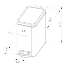 10L Stainless Slim Step Trash Can - Brightroom™ 6 10L Stainless Slim Step Trash Can - Brightroom™ -Brightroom GUEST 50896fbc 9035 4700 ae29 76a3b0122bac