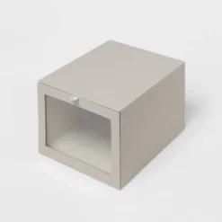 Hardside Fabric Front Open Bin Gray - Brightroom™ -Brightroom GUEST 76031017 0666 4bfe a8d2 871e4e40aef6