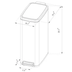 45L Slim Step Trash Can - Brightroom™ -Brightroom GUEST 782fbc38 f1ee 4add 8801 259639e06f18