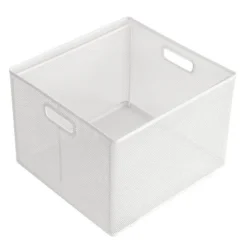 10" X 14" X 13.25" Mesh Crate File Box White - Brightroom™