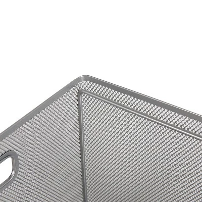 Mesh Crate File Box 10"x14"x 13.25" Silver - Brightroom™ 3 Mesh Crate File Box 10"x14"x 13.25" Silver - Brightroom™ - Image 3