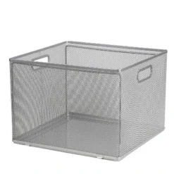 Mesh Crate File Box 10"x14"x 13.25" Silver - Brightroom™