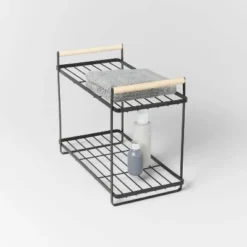 Wood Handle Tiered Vanity Organizer Black - Brightroom™ -Brightroom GUEST ef9f504c 19ce 47b2 a3eb d9c7c36c8651